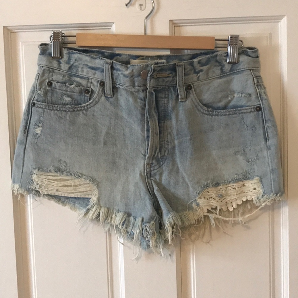 NWT: FP Light Wash Denim Shorts